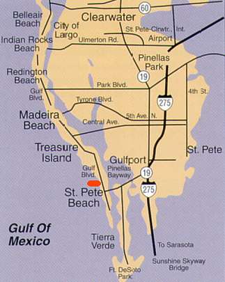 Best Western Beachfront Resort St Pete Beach FL Map