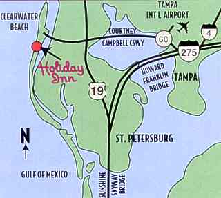 Holiday Inn SunSpree Clearwater Florida Map